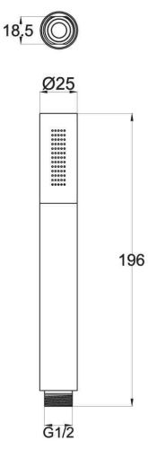 Душевая лейка BelBagno CARIN CAR-D1C-CRM цвет хром - фото 2
