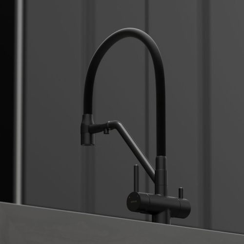 Смеситель для кухни Sancos Dora SC4003MB на мойку черный - фото 5