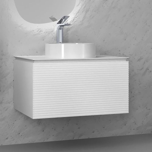 Тумба под раковину Jorno STONE Stn.01.80/P/W/JR 50х40 подвесная цвет белый - фото 2