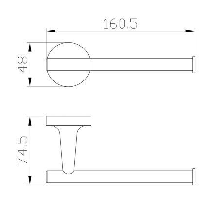 Бумагодержатель Wonzon & Woghand SIMPLE WW-6516-BG