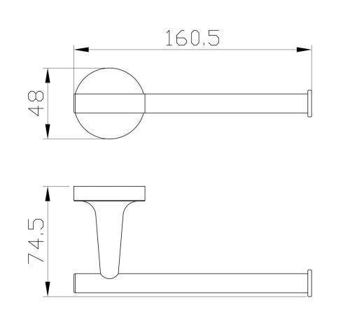 Бумагодержатель Wonzon & Woghand SIMPLE WW-6516-BG - фото 2
