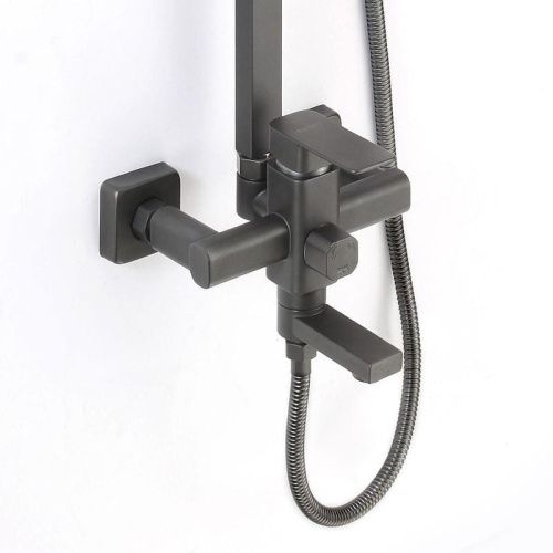 Душевая стойка D-Lin D10A03-S настенная цвет серый - фото 3