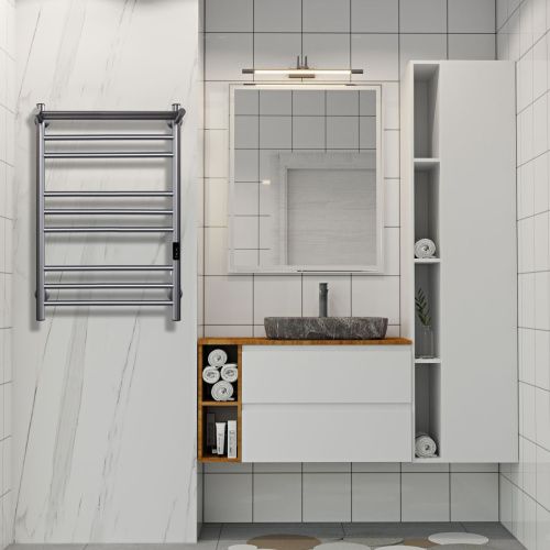 Полотенцесушитель электрический Indigo Line Trinity LСLTE80-50PGFMRt 55х80 серый - фото 5