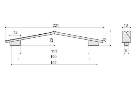 Ручка для мебели BelBagno Aurora 8.1135.192160.0270OP
