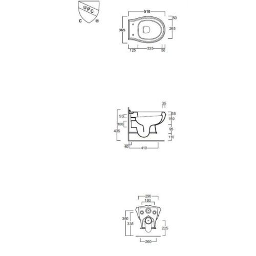 Чаша унитаза подвесная Simas Arcade AR841bi цвет белый без сиденья безободковая душевой смыв - фото 2