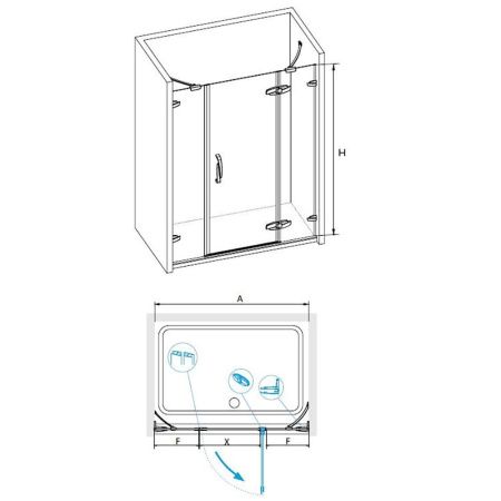 Душевая дверь RGW Safari 02030112-11 120х195 стекло прозрачное профиль хром