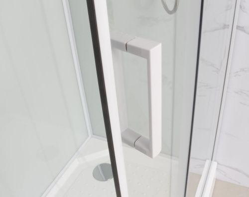 Душевая кабина Frank 410410 110х110 четверть круга с крышей ориентация универсальная - фото 3