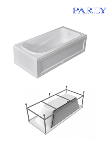 Ванна акриловая Parly CT10817 150х70 пристенная прямоугольная с ножками - фото 3