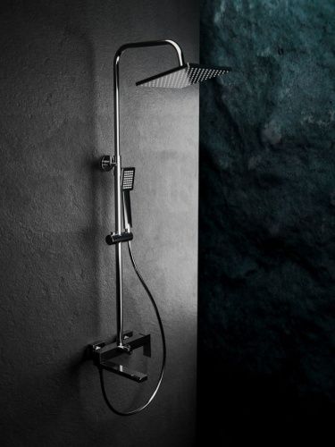 Душевая стойка Knotlor KN-23 настенная цвет хром - фото 4