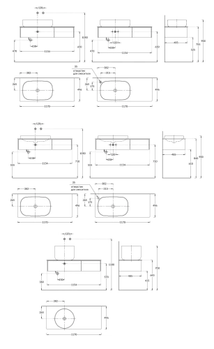 Тумба под раковину Kerama Marazzi MAGIA DI VENEZIA MA.120.2\VR.M 120х50 подвесная цвет красный - фото 2