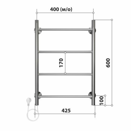 Полотенцесушитель электрический Stelmix 4670078543110 45х60 хром - фото 3