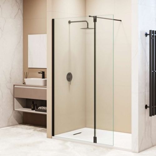 Душевая перегородка RGW Walk In 351005113-14 110х195 стекло прозрачное профиль черный - фото 2