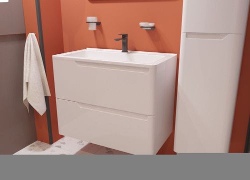 Тумба с раковиной Эстет Kare Luxe ФР-00015243 90х40 подвесная цвет белый - фото 2