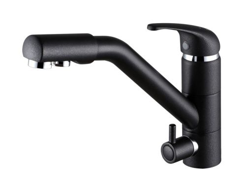 Смеситель для кухни Paulmark HESSEN He213017-418 на мойку черный