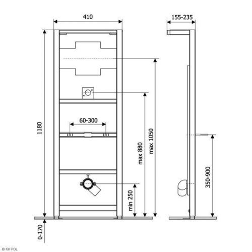 Инсталляция для биде KK POL Base ZPO/711/0/K - фото 2