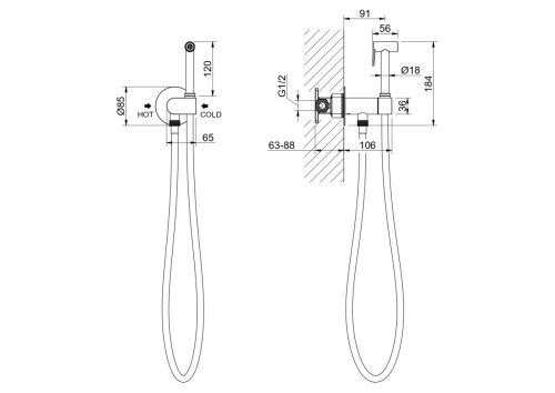Гигиенический душ Aquatek Оберон AQ1024BG золото - фото 3