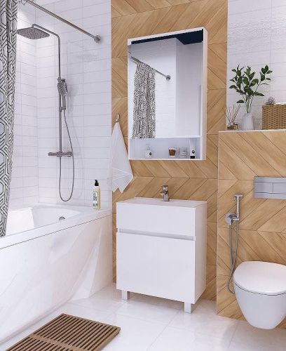 Тумба с раковиной 1MarKa Mira У83301 60х30 напольная цвет белый - фото 5