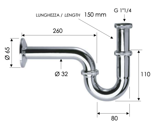 Сифон для раковины Remer 977114 хром - фото 2