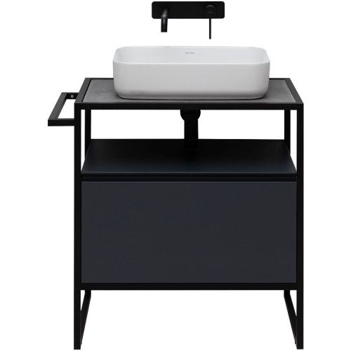 Тумба под раковину Allen Brau Priority 1.31001.AM 70х50 напольная цвет черный - фото 2