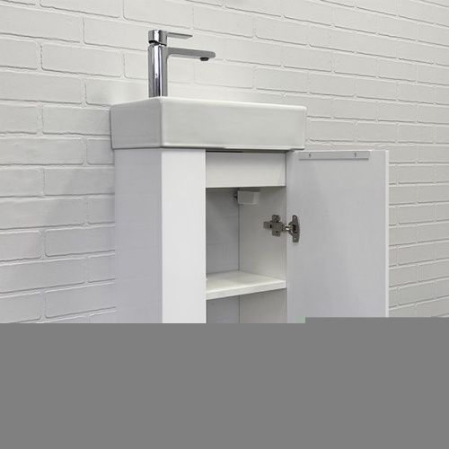 Тумба с раковиной Comforty Асти 00-00012835CF 40х20 подвесная цвет белый - фото 5