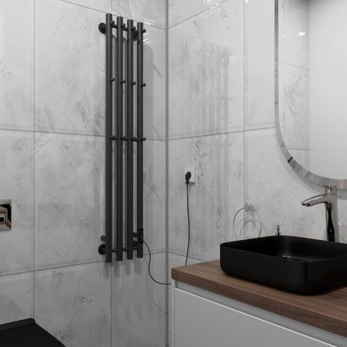 Полотенцесушитель электрический Altasan АргоЛюкс АргоЛюкс12021ЧМ 20х120 черный - фото 2