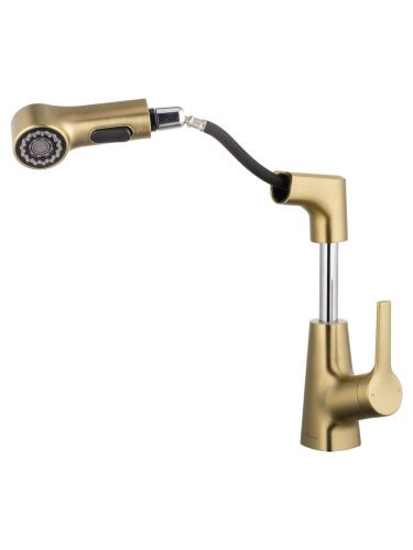 Смеситель Wonzon & Woghand WW-121B108-BG на раковину золото - фото 2