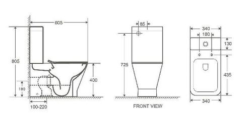 Унитаз напольный с бачком WeltWasser WW ROTBACH 001MT-BL (10000003793) черный с сиденьем микролифт безободковый душевой смыв - фото 2