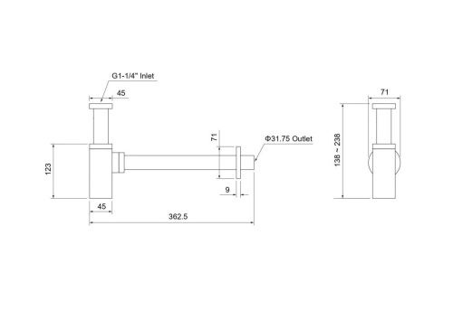 Сифон Aquatek AQ6013MB черный - фото 4