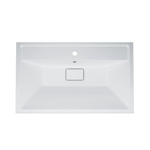 Раковина из искусственного камня Am.Pm Inspire V2.0 M50AWPX0801WG 80х50 встраиваемая цвет белый 1 отверстие под смеситель - фото 2