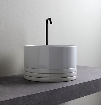 Раковина керамическая White Ceramic Adagio W1107H1501 40х40 накладная цвет белый