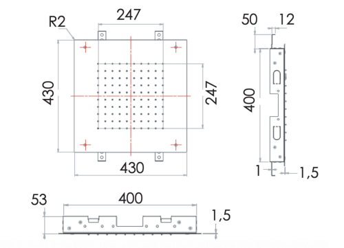 Верхний душ Remer 357SFS43 45х45 хром - фото 2