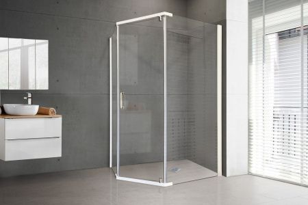 Душевой уголок Royal Bath TR RB1290TR-T 120х90 стекло прозрачное профиль белый без поддона