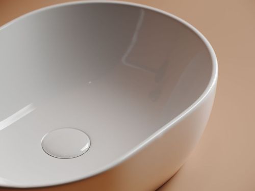 Раковина из сантехнического фарфора Ceramica Nova ELEMENT CN6019 50х40 накладная цвет белый - фото 5