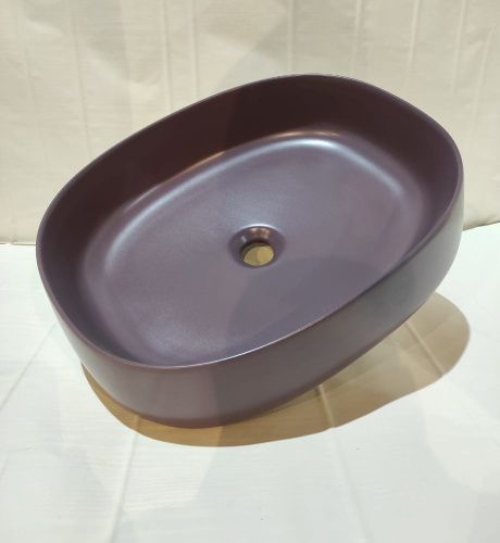 Раковина керамическая White Ceramic Jumper W0717PL 50х40 накладная цвет фиолетовый