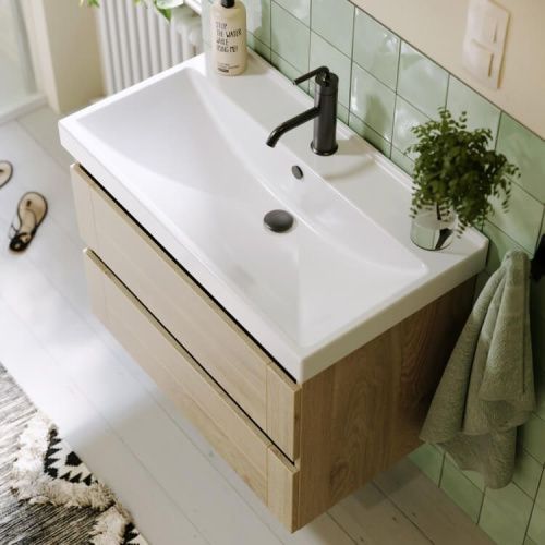 Тумба под раковину Aqwella Y AST0108DD 80х40 подвесная цвет коричневый - фото 4