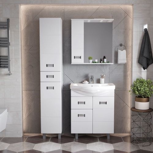 Зеркало-шкаф Onika Балтика 206701 70х70 подвесной цвет белый - фото 5