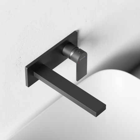 Смеситель для раковины Sancos Studio SC9017GG встраиваемый в стену вороненая сталь