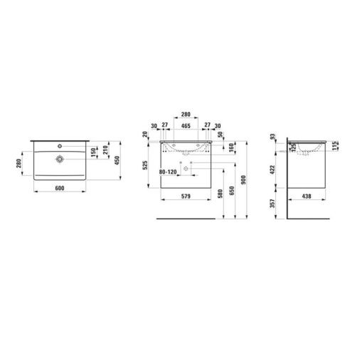 Тумба с раковиной Devon Devon Palace 8.6070.2.260.104.1 60х50 цвет белый - фото 2