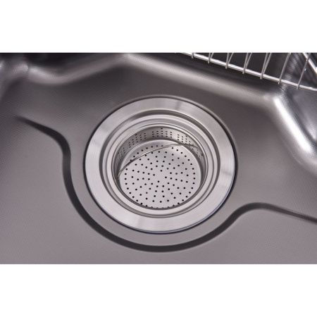 Кухонная мойка Fmark FSC7846Q 80х45 цвет серый поверхность матовая