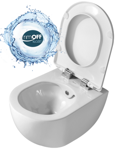 Чаша унитаза подвесная Creavit Free FE322-34CB00E-0002 цвет белый без сиденья душевой смыв - фото 4