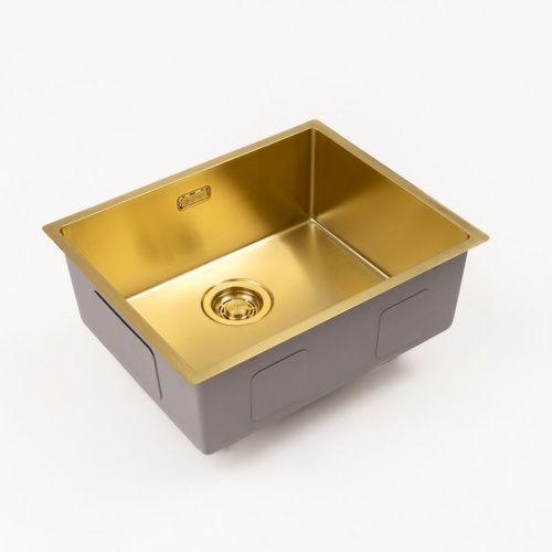 Кухонная мойка Grandex Aqua 5011361 55х45 цвет золото поверхность матовая - фото 4