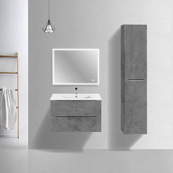 Тумба под раковину Vincea Mia Slim VMC-2MC800S1BT 80х40 подвесная цвет серый