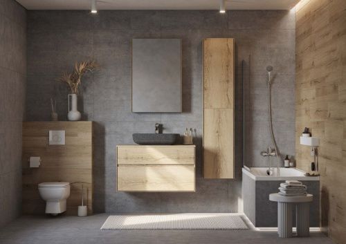 Раковина из искусственного камня Aquaton Лола 1A73313KLK210 60х40 накладная цвет серый - фото 5