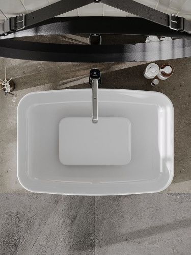 Раковина из сантехнического фарфора Orange B07-600W 60х40 накладная цвет белый - фото 5