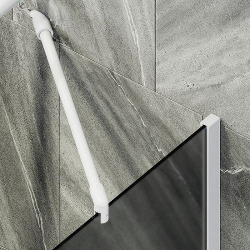 Душевая шторка на ванну Maybah Glass MGV-85-1ш 50х140 стекло тонированное профиль белый ориентация универсальная - фото 5