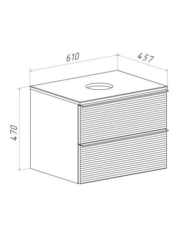 Тумба под раковину Runo Орлеан 00-00004648 60х50 подвесная цвет белый - фото 5