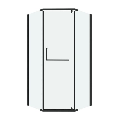 Душевой уголок Grossman Pragma 302.K33.03.1010.21.00 100х100 стекло прозрачное профиль черный без поддона