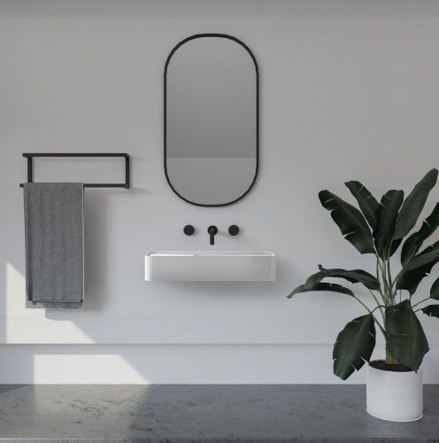 Раковина из искусственного камня Abber STEIN AS2627-0.8 80х40 подвесная цвет белый без отверстий под смеситель - фото 3