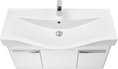 Тумба под раковину Aquaton Беверли 1A236701BV010 100х40 подвесная цвет белый - фото 2