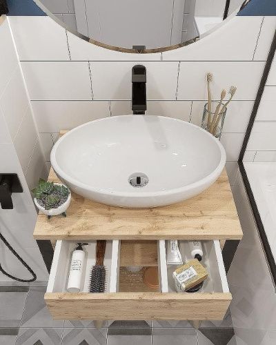 Тумба под раковину 1MarKa Grunge Loft Ц0000001580 60х50 подвесная цвет коричневый - фото 5